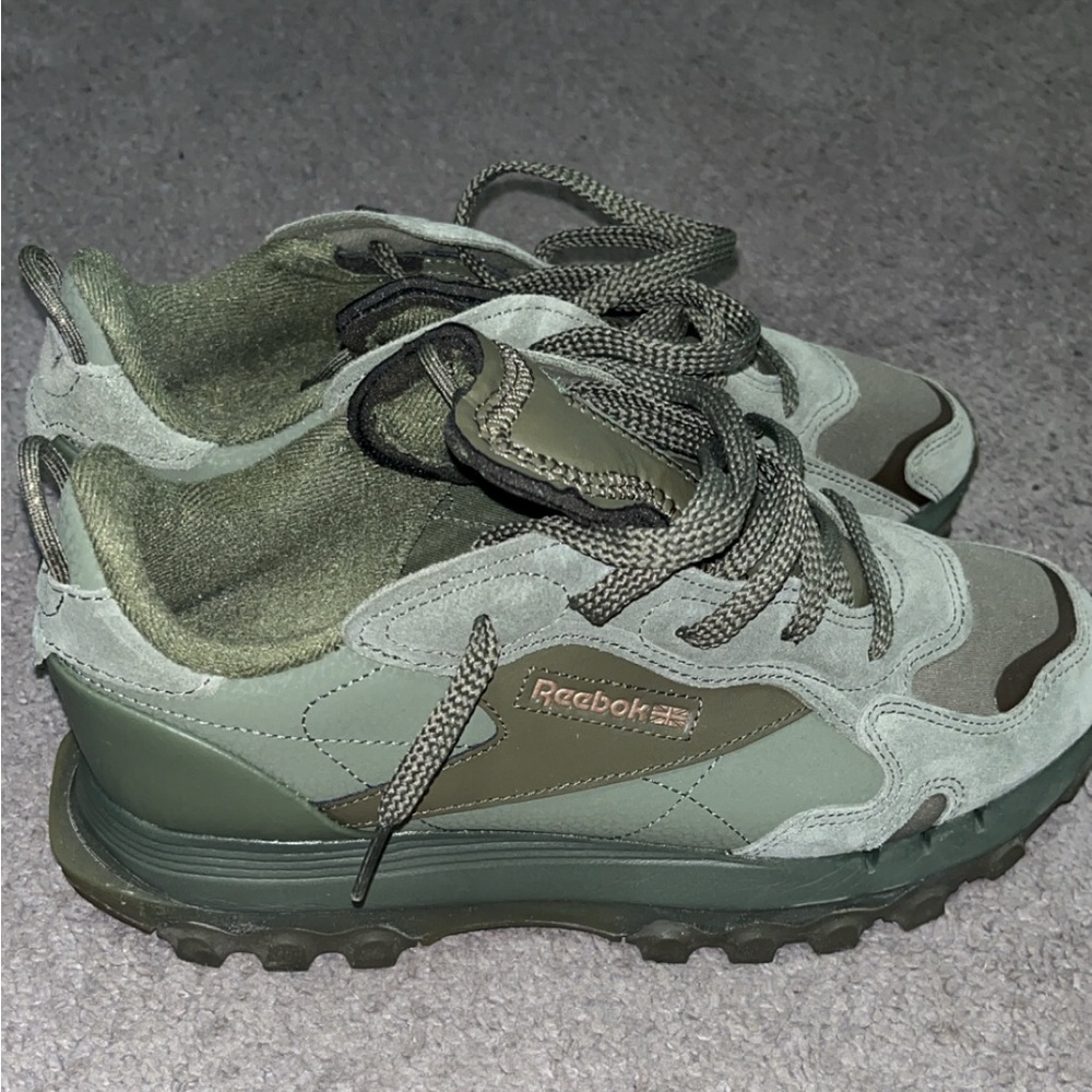 Cardi B Reebok Olive Sneakers